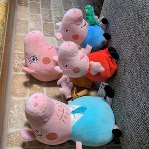 Peppa pig family plush soft toy set of 4